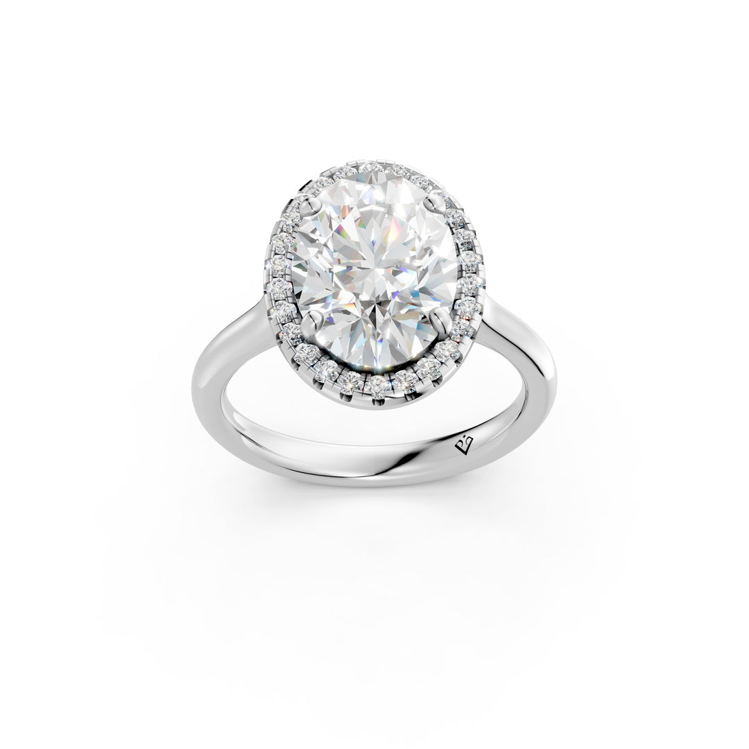 Xeira Oval Solitaire Diamond Womens Ring