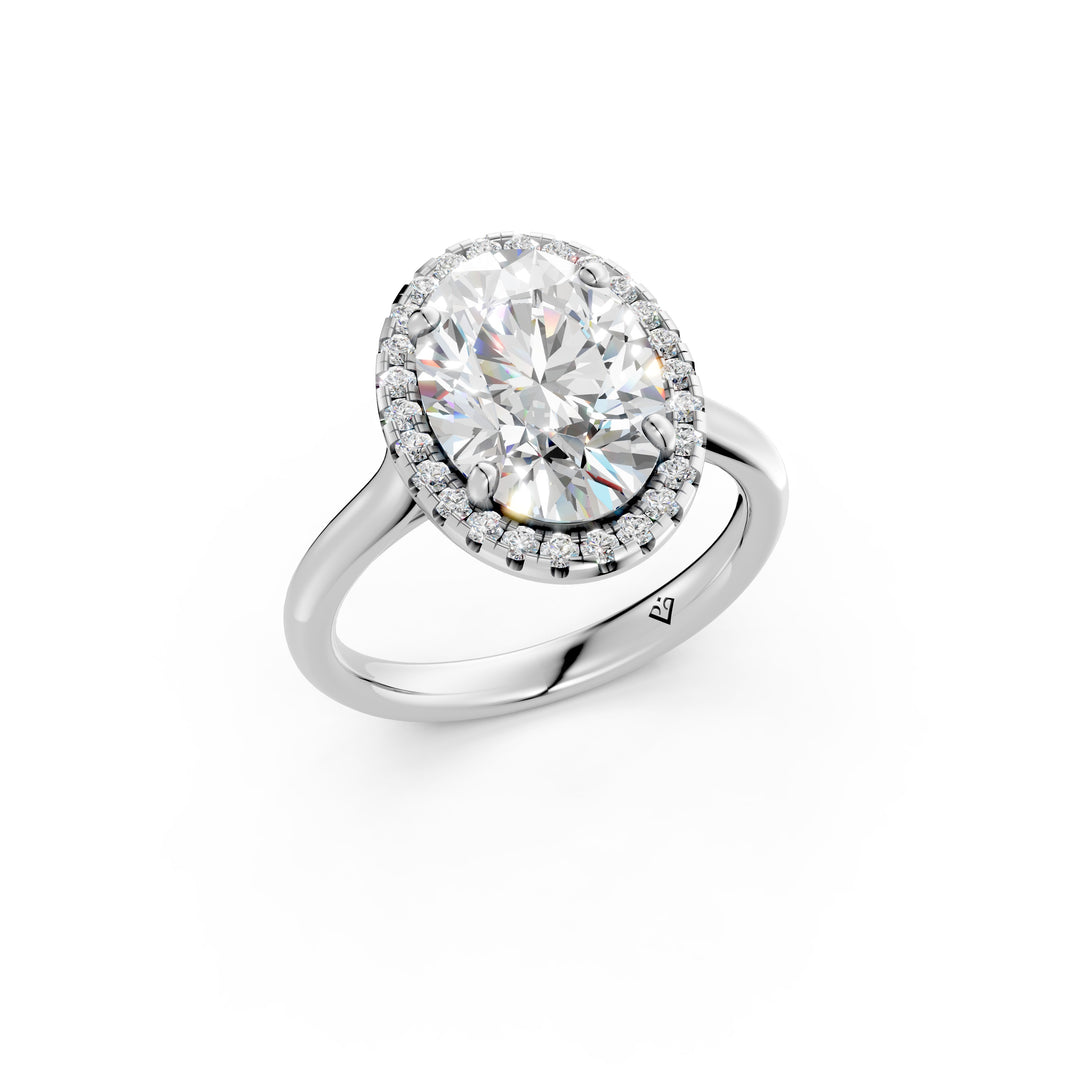Xeira Oval Solitaire Diamond Womens Ring
