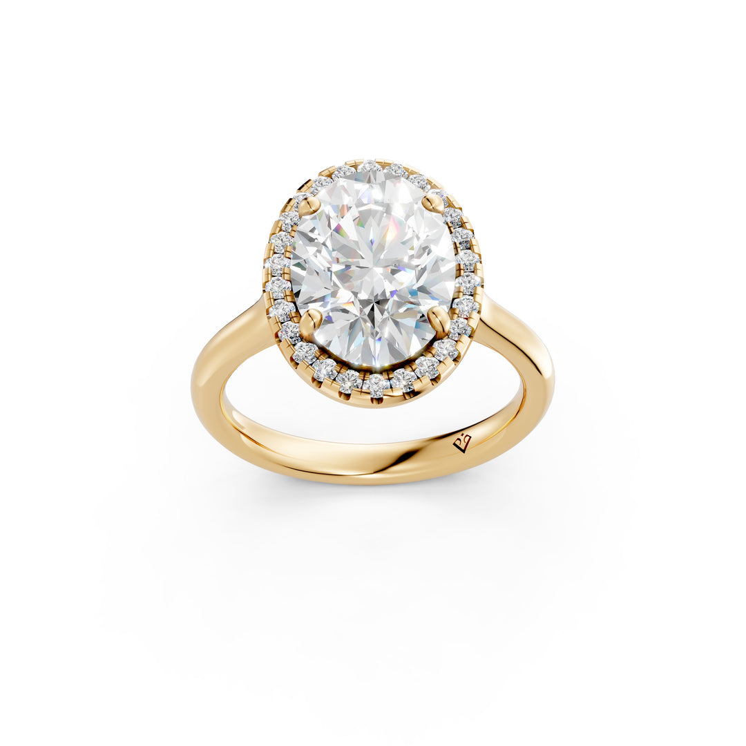 Xeira Oval Solitaire Diamond Womens Ring