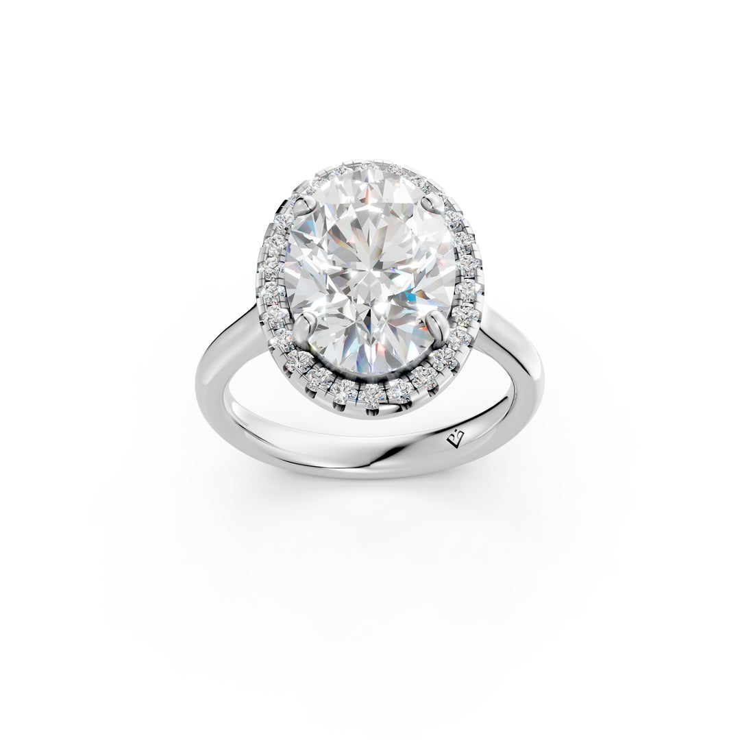 Xavya Oval Solitaire Diamond Womens Ring