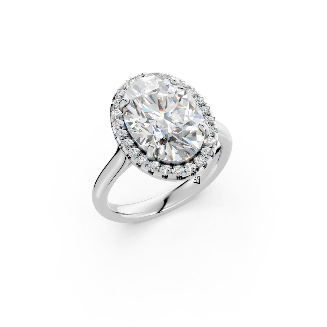 Xavya Oval Solitaire Diamond Womens Ring