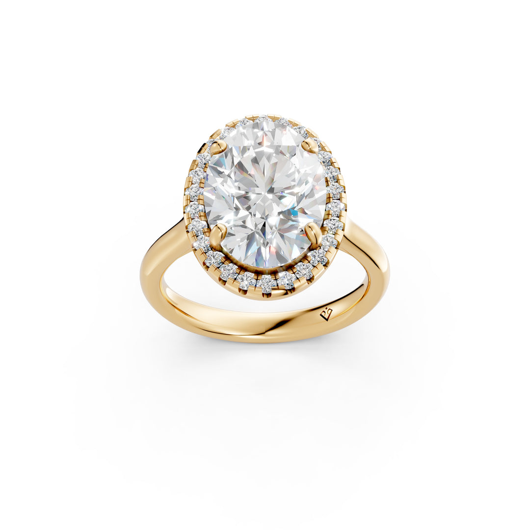 Xavya Oval Solitaire Diamond Womens Ring