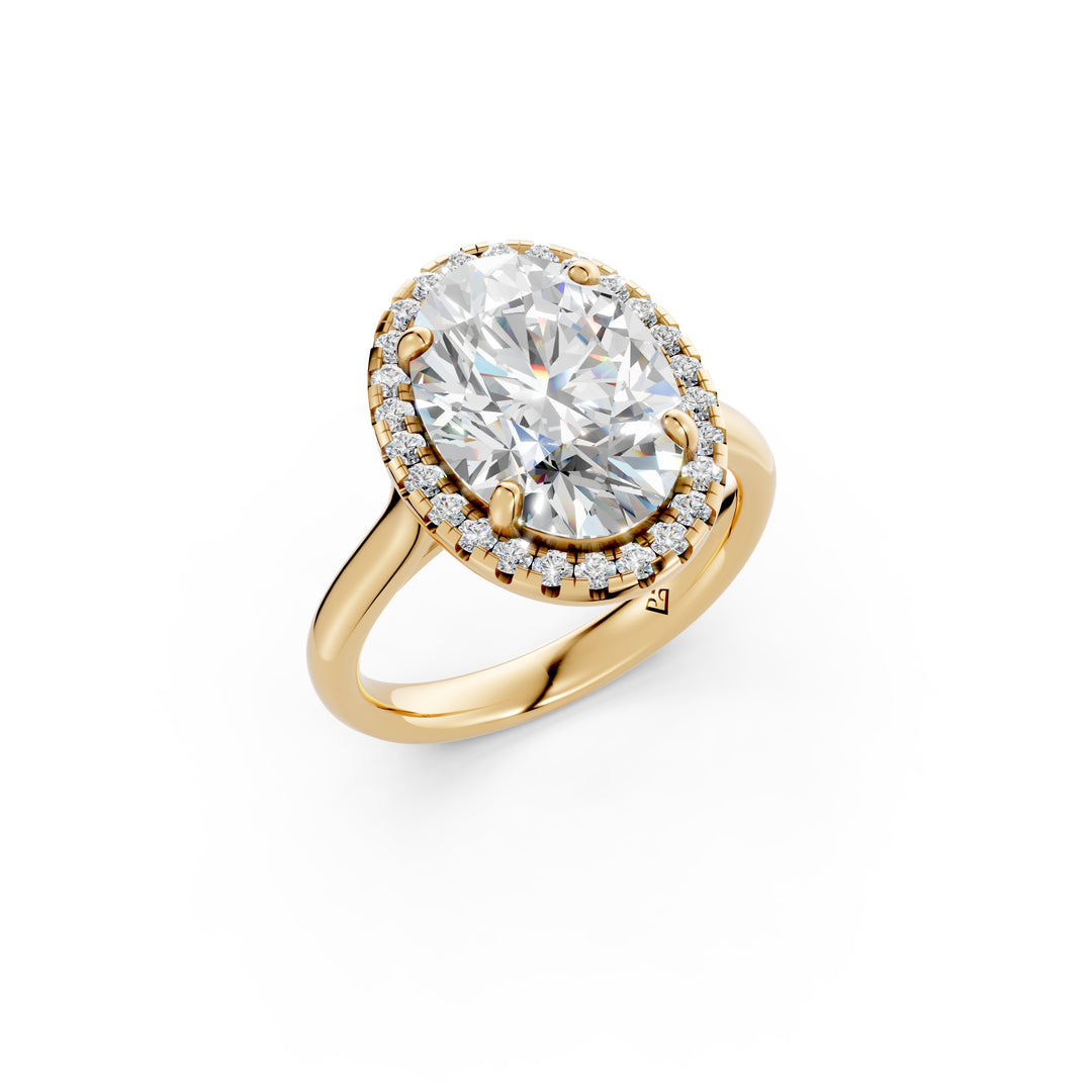 Xavya Oval Solitaire Diamond Womens Ring