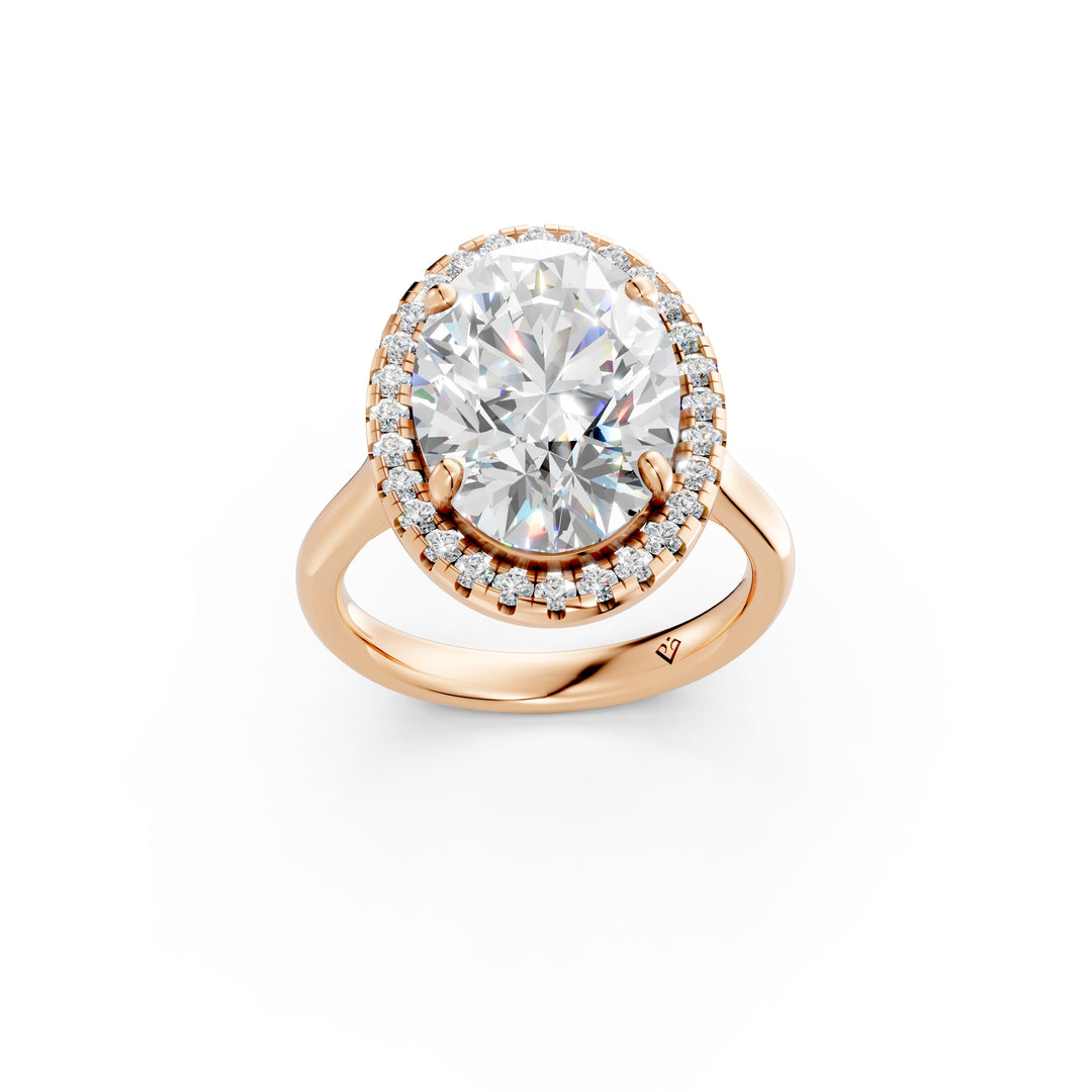 Xarza Oval Solitaire Diamond Womens Ring