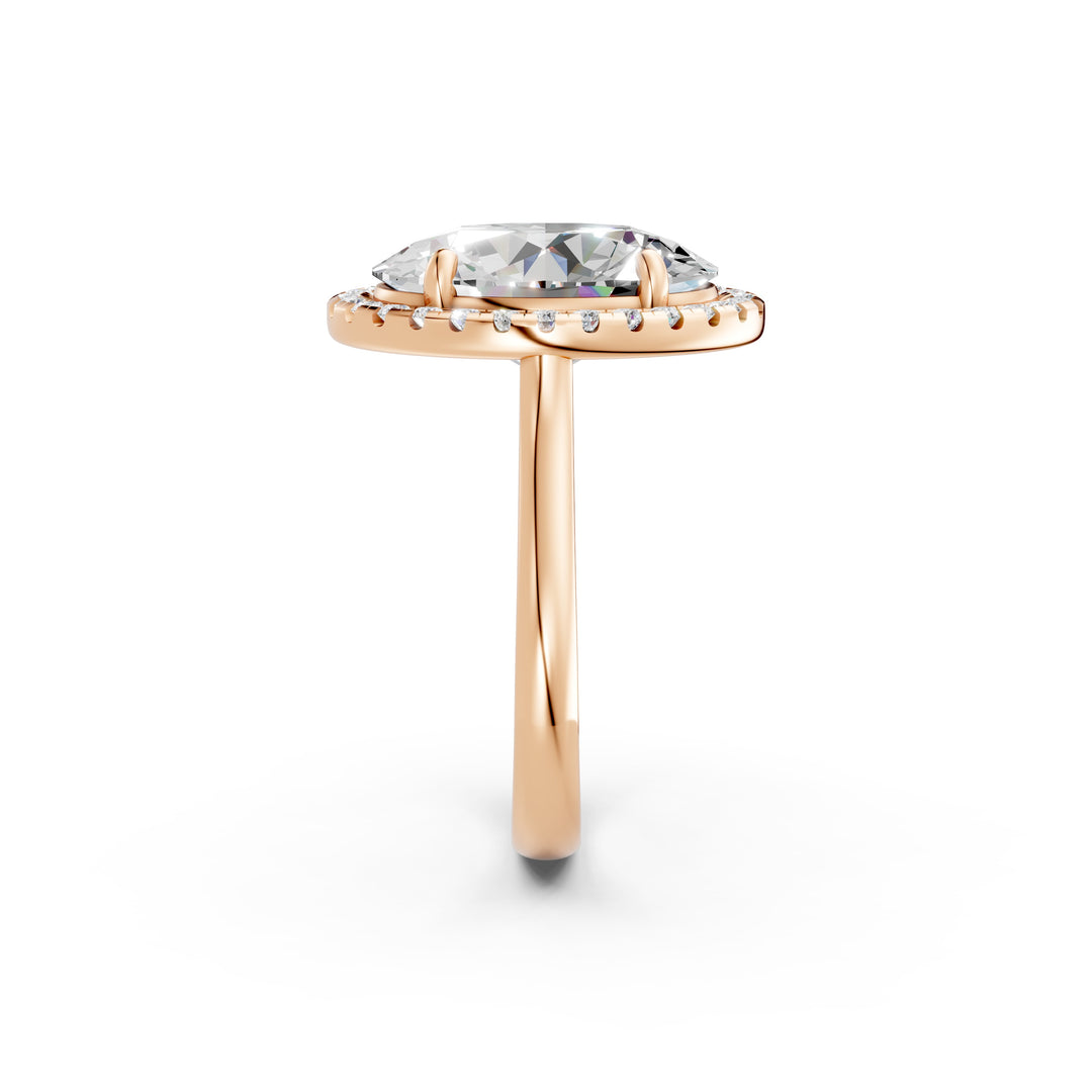 Xarza Oval Solitaire Diamond Womens Ring