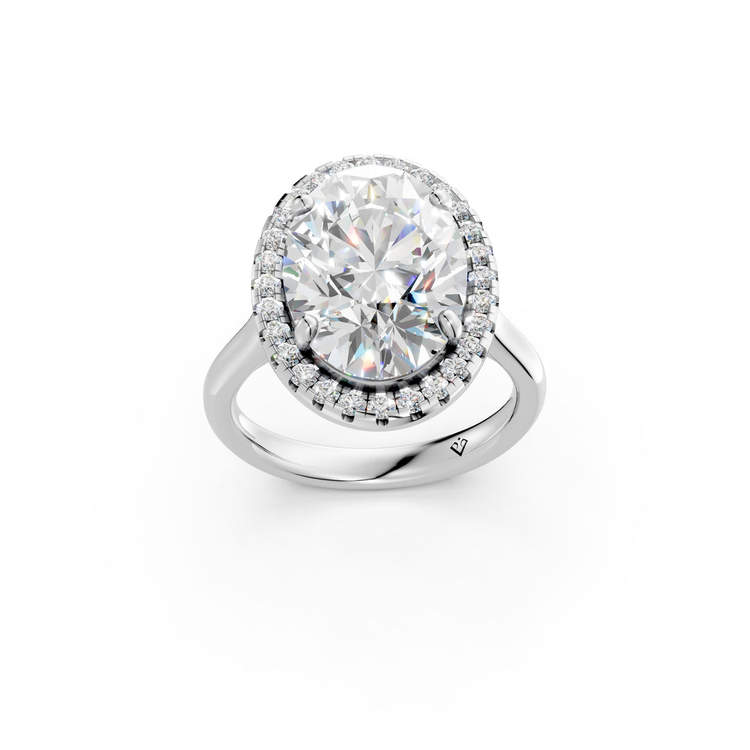 Xarza Oval Solitaire Diamond Womens Ring