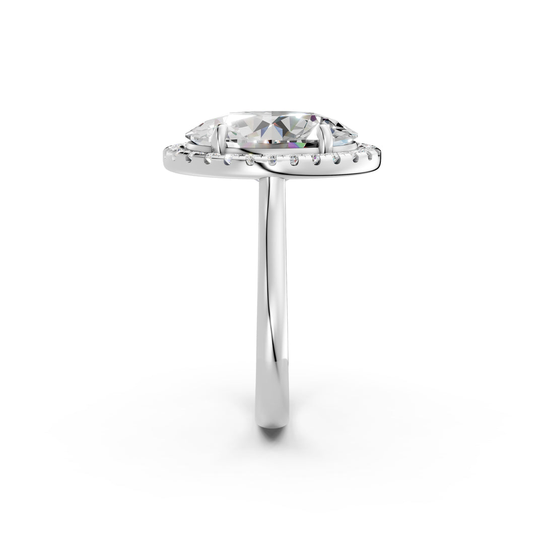 Xarza Oval Solitaire Diamond Womens Ring