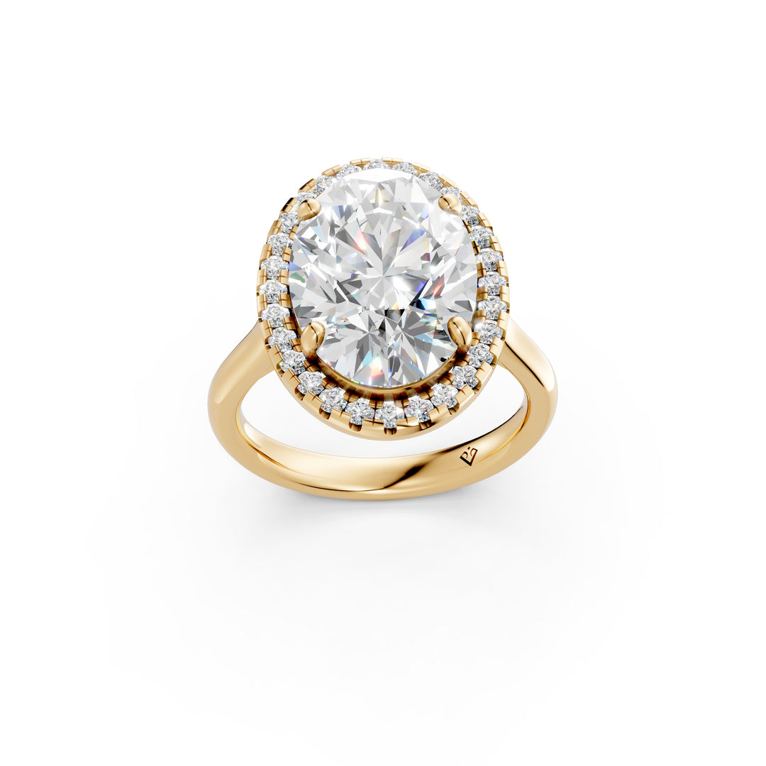 Xarza Oval Solitaire Diamond Womens Ring