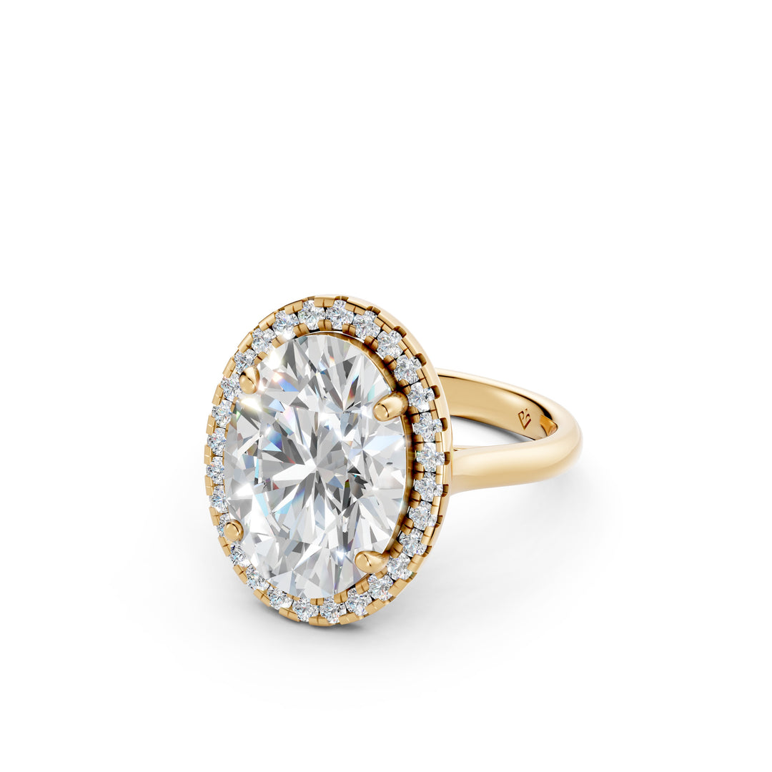 Xarza Oval Solitaire Diamond Womens Ring