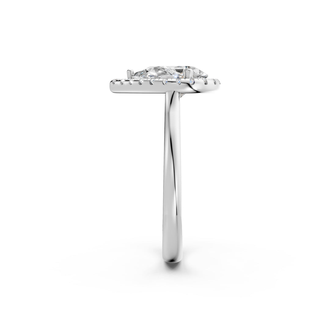 Xania Pear Solitaire Diamond Womens Ring