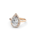 Load image into Gallery viewer, Xamya Pear Solitaire Diamond Womens Ring
