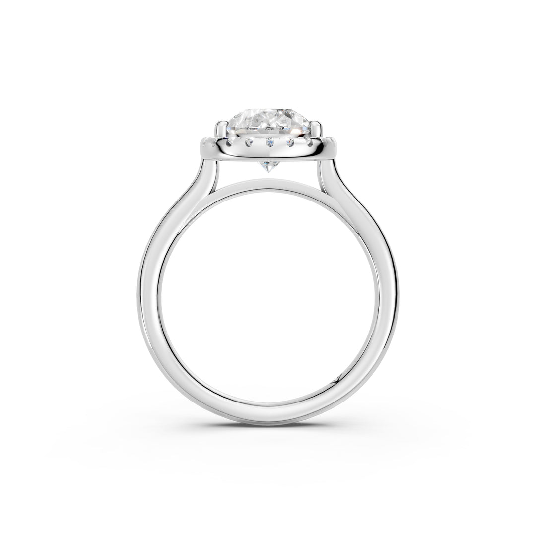 Xamya Pear Solitaire Diamond Womens Ring