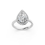 Load image into Gallery viewer, Xamya Pear Solitaire Diamond Womens Ring
