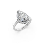 Load image into Gallery viewer, Xamya Pear Solitaire Diamond Womens Ring
