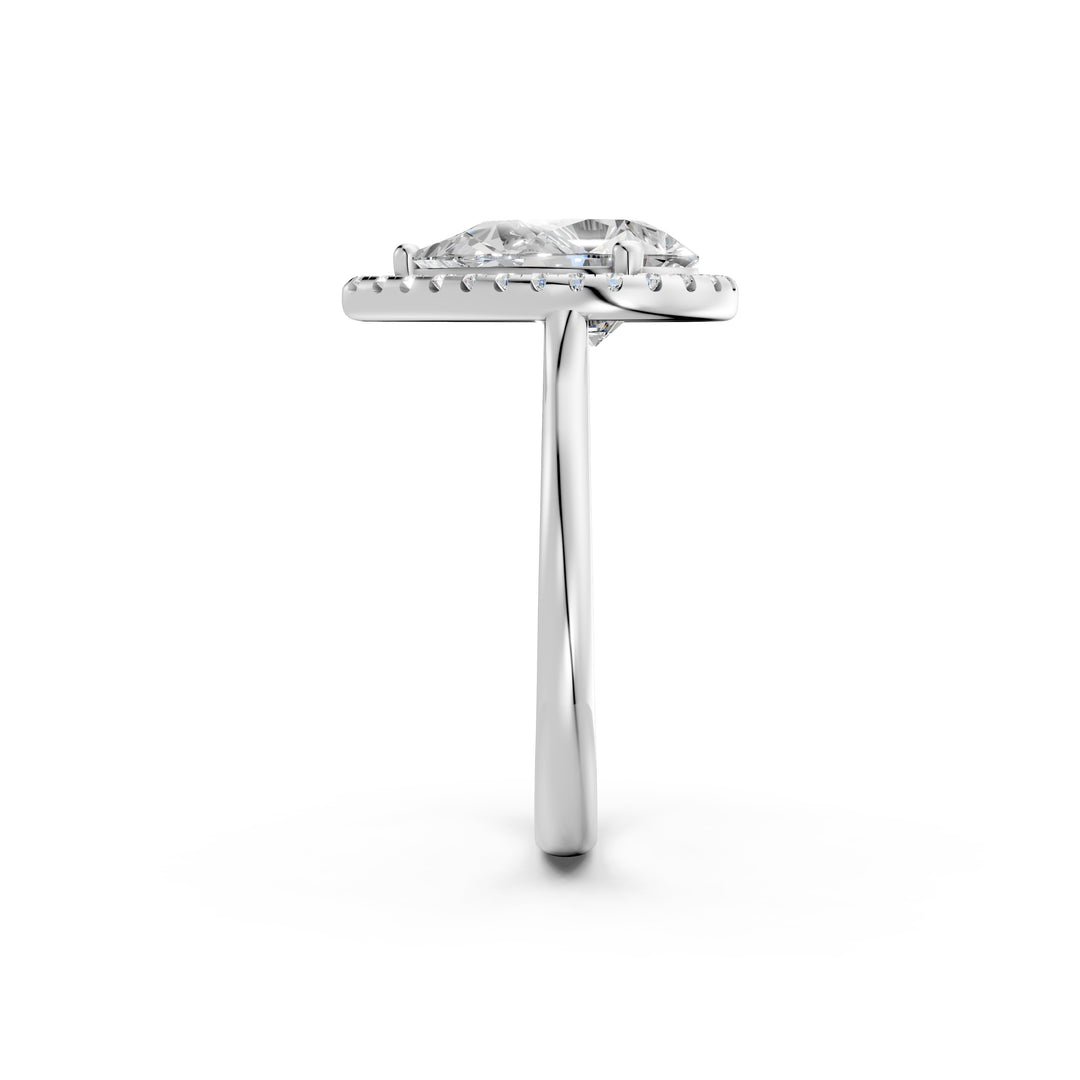 Xamya Pear Solitaire Diamond Womens Ring