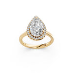 Load image into Gallery viewer, Xamya Pear Solitaire Diamond Womens Ring
