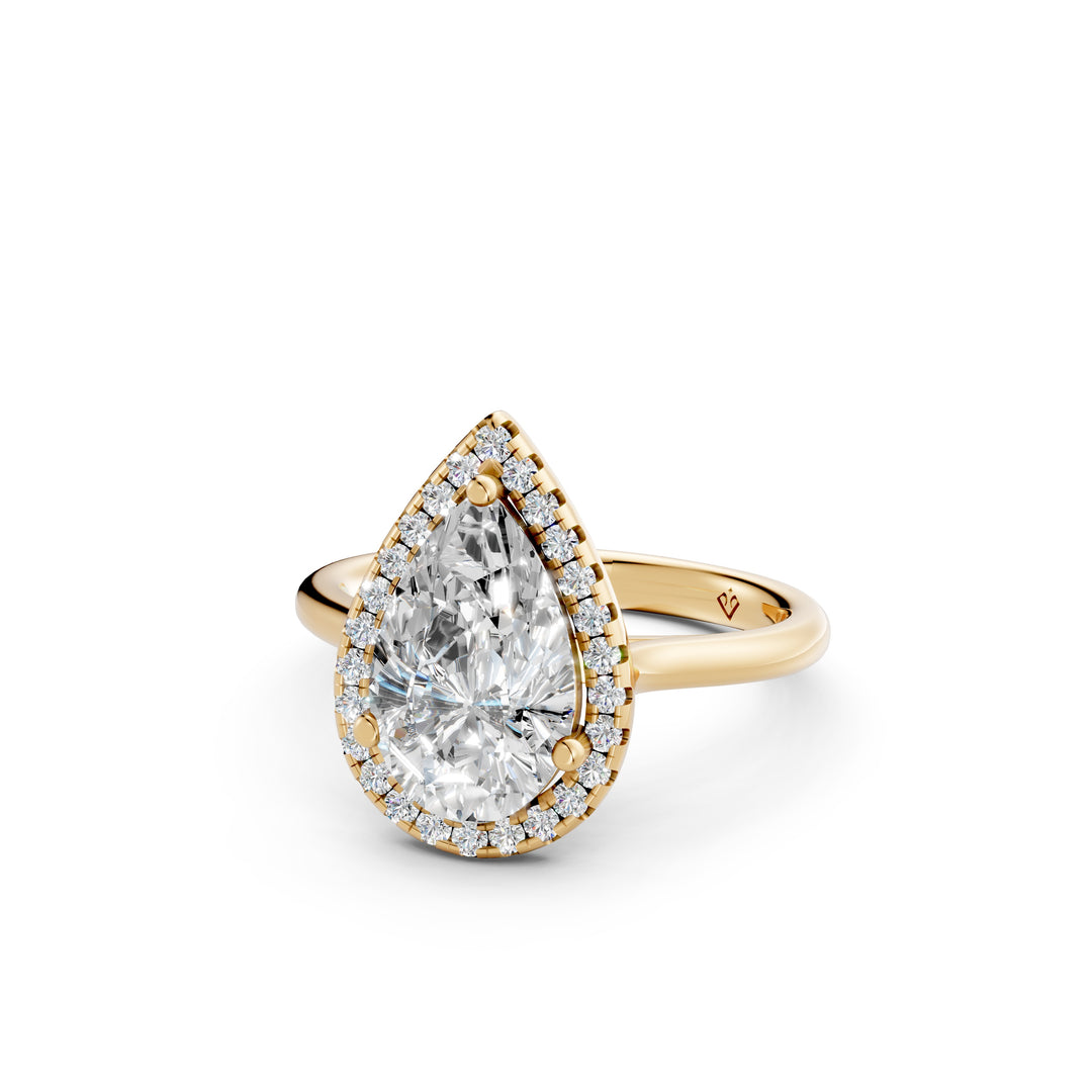 Xamya Pear Solitaire Diamond Womens Ring