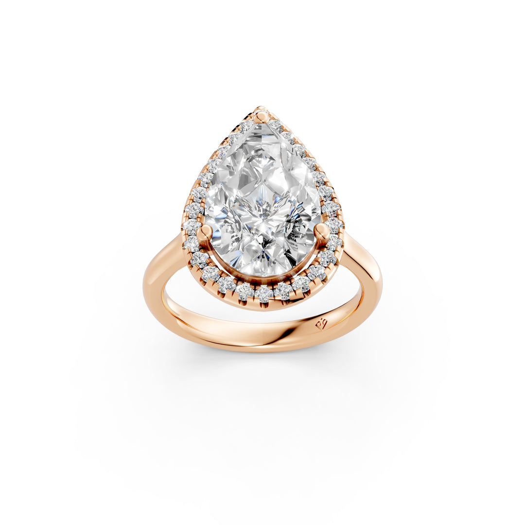 Xaira Pear Solitaire Diamond Womens Ring