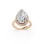 Load image into Gallery viewer, Xaira Pear Solitaire Diamond Womens Ring
