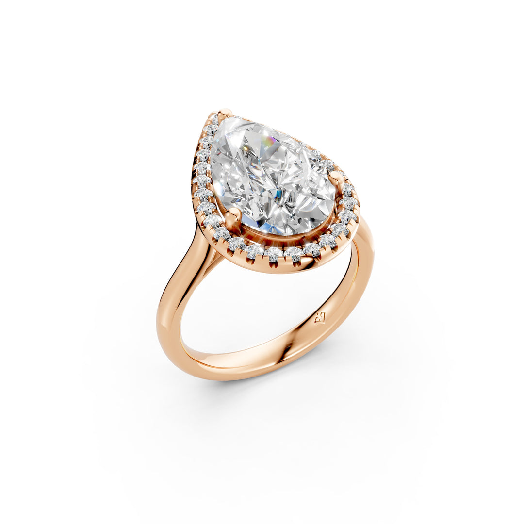 Xaira Pear Solitaire Diamond Womens Ring