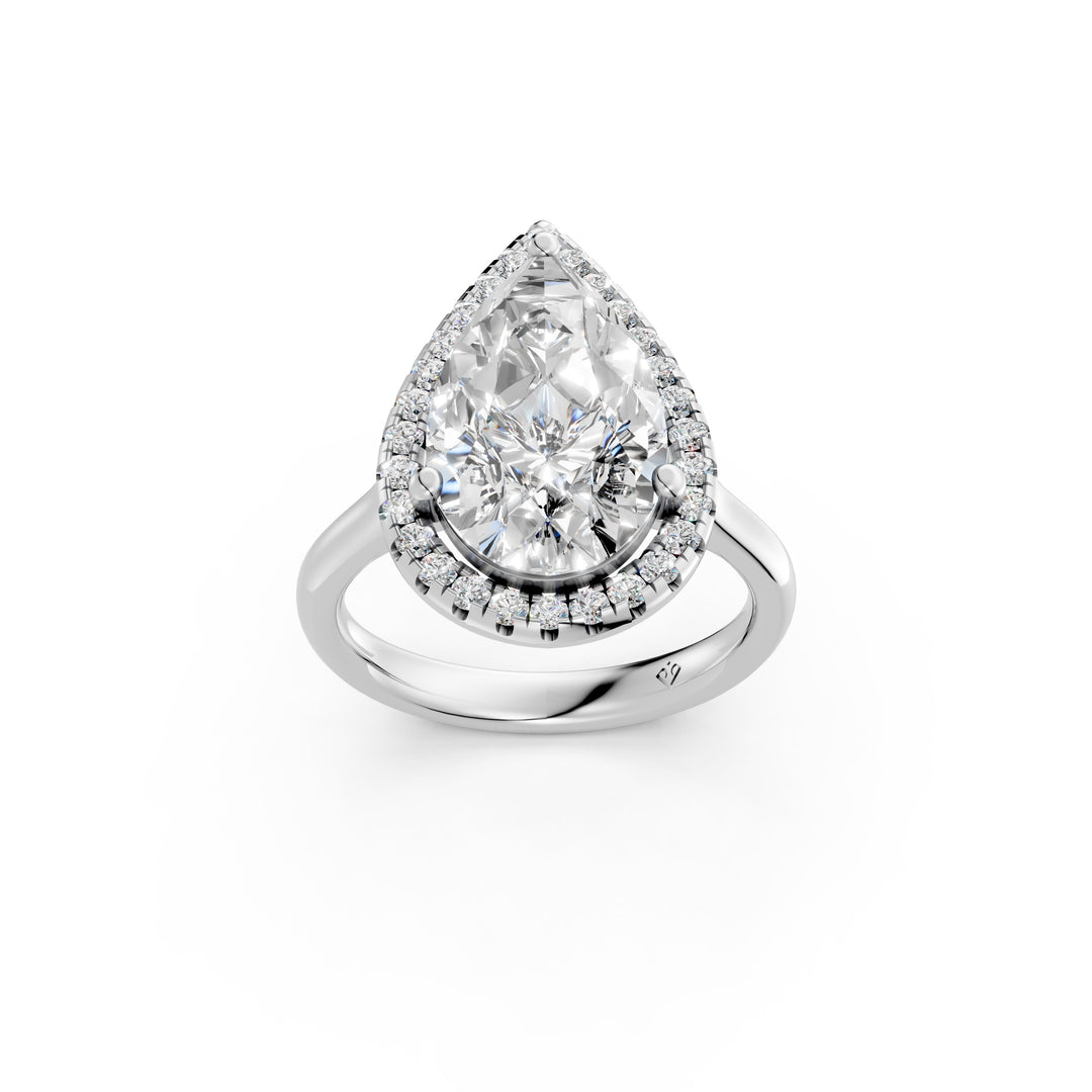 Xaira Pear Solitaire Diamond Womens Ring