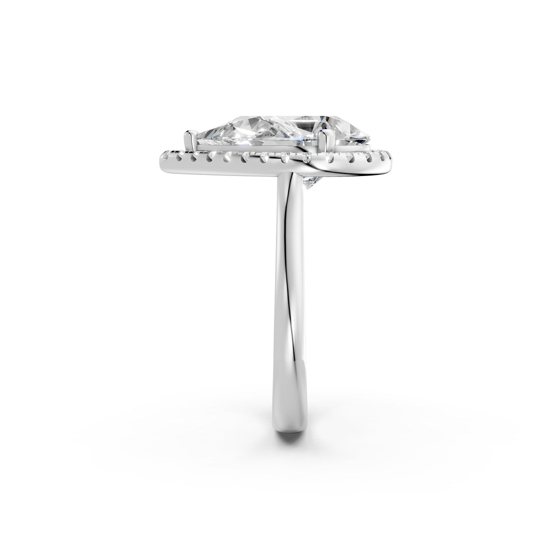 Xaira Pear Solitaire Diamond Womens Ring