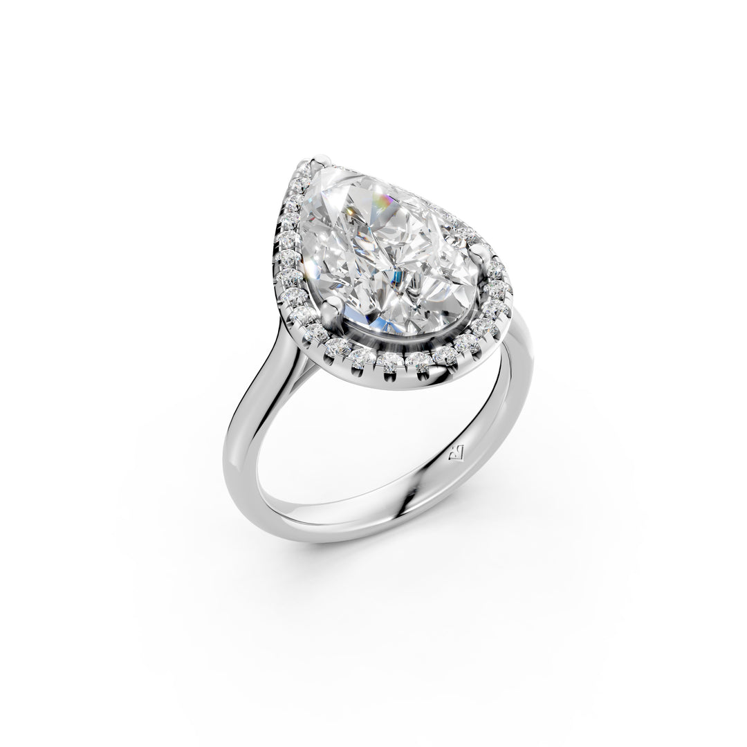 Xaira Pear Solitaire Diamond Womens Ring