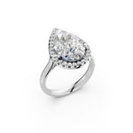 Load image into Gallery viewer, Xaira Pear Solitaire Diamond Womens Ring
