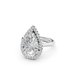 Load image into Gallery viewer, Xaira Pear Solitaire Diamond Womens Ring
