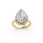 Load image into Gallery viewer, Xaira Pear Solitaire Diamond Womens Ring
