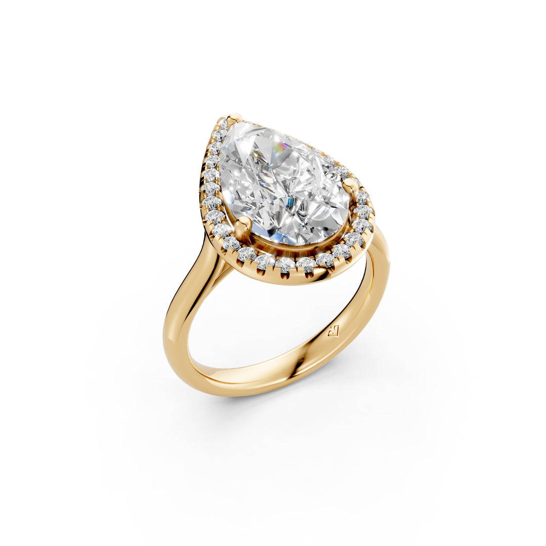 Xaira Pear Solitaire Diamond Womens Ring