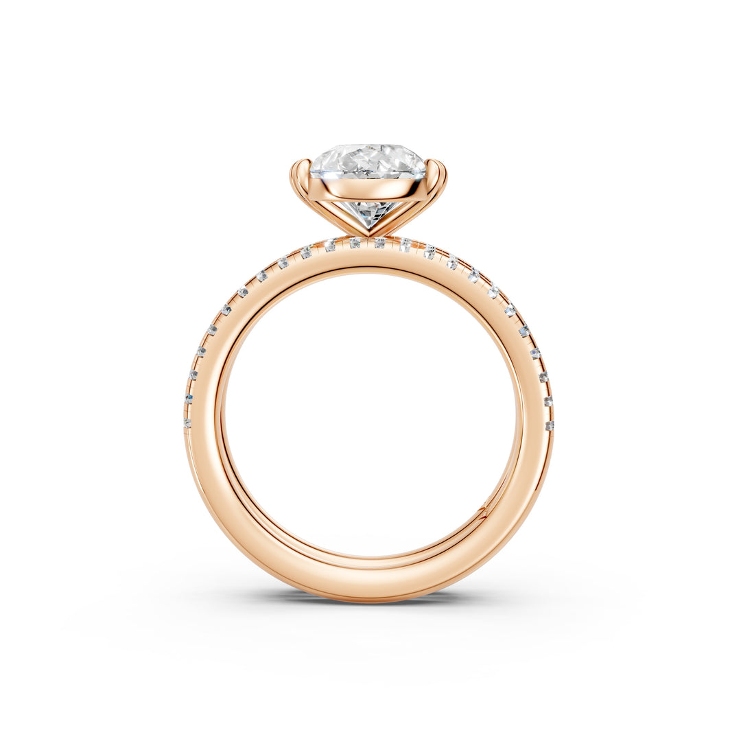 Vaara Pear Solitaire Diamond Womens Ring