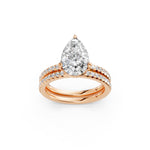 Load image into Gallery viewer, Vaara Pear Solitaire Diamond Womens Ring
