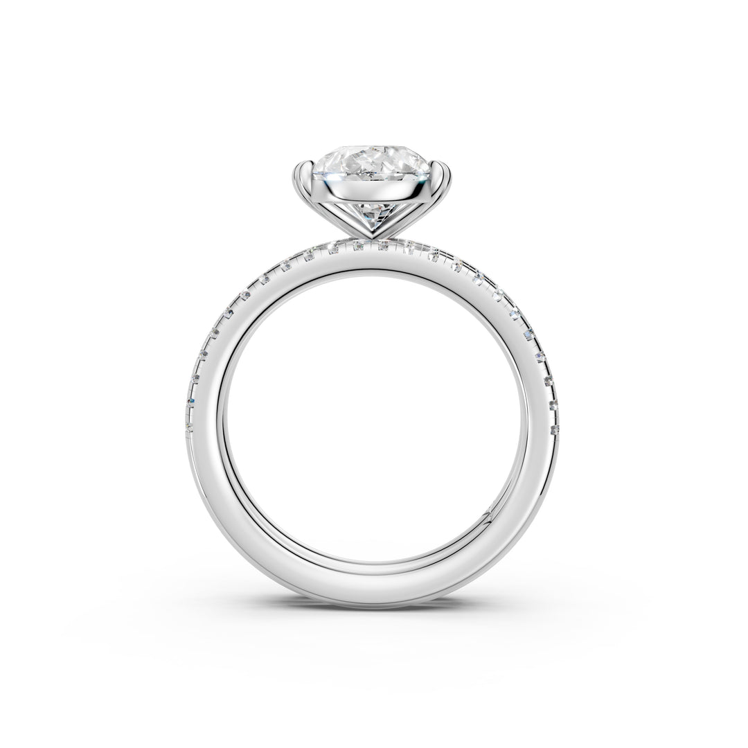 Vaara Pear Solitaire Diamond Womens Ring