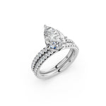 Load image into Gallery viewer, Vaara Pear Solitaire Diamond Womens Ring
