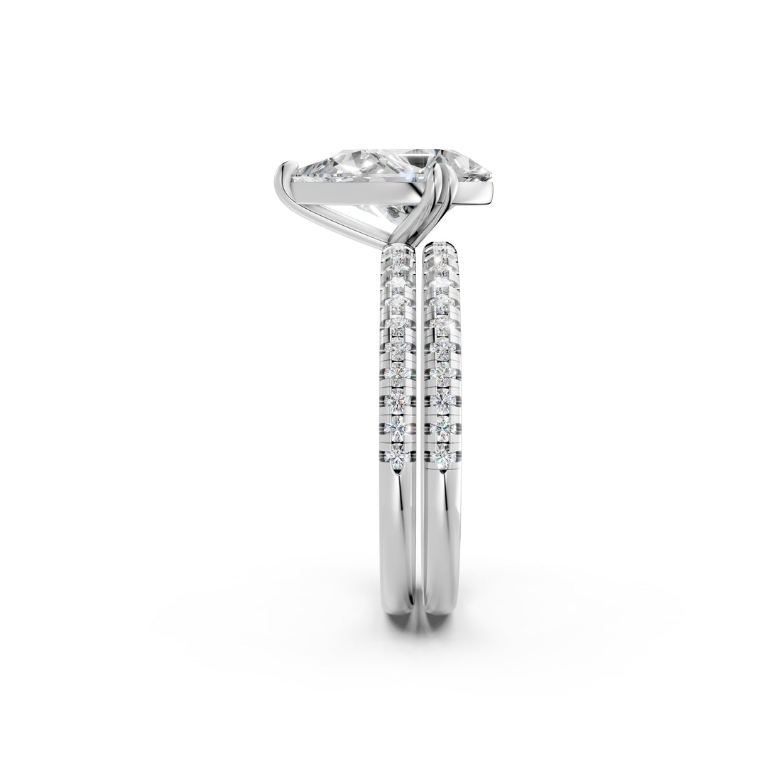 Vaara Pear Solitaire Diamond Womens Ring