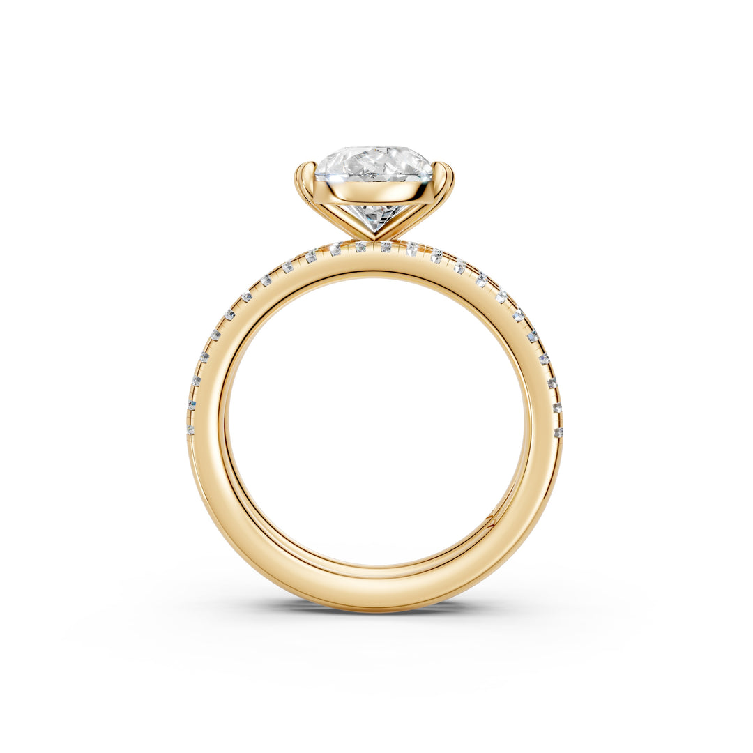 Vaara Pear Solitaire Diamond Womens Ring