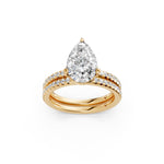 Load image into Gallery viewer, Vaara Pear Solitaire Diamond Womens Ring

