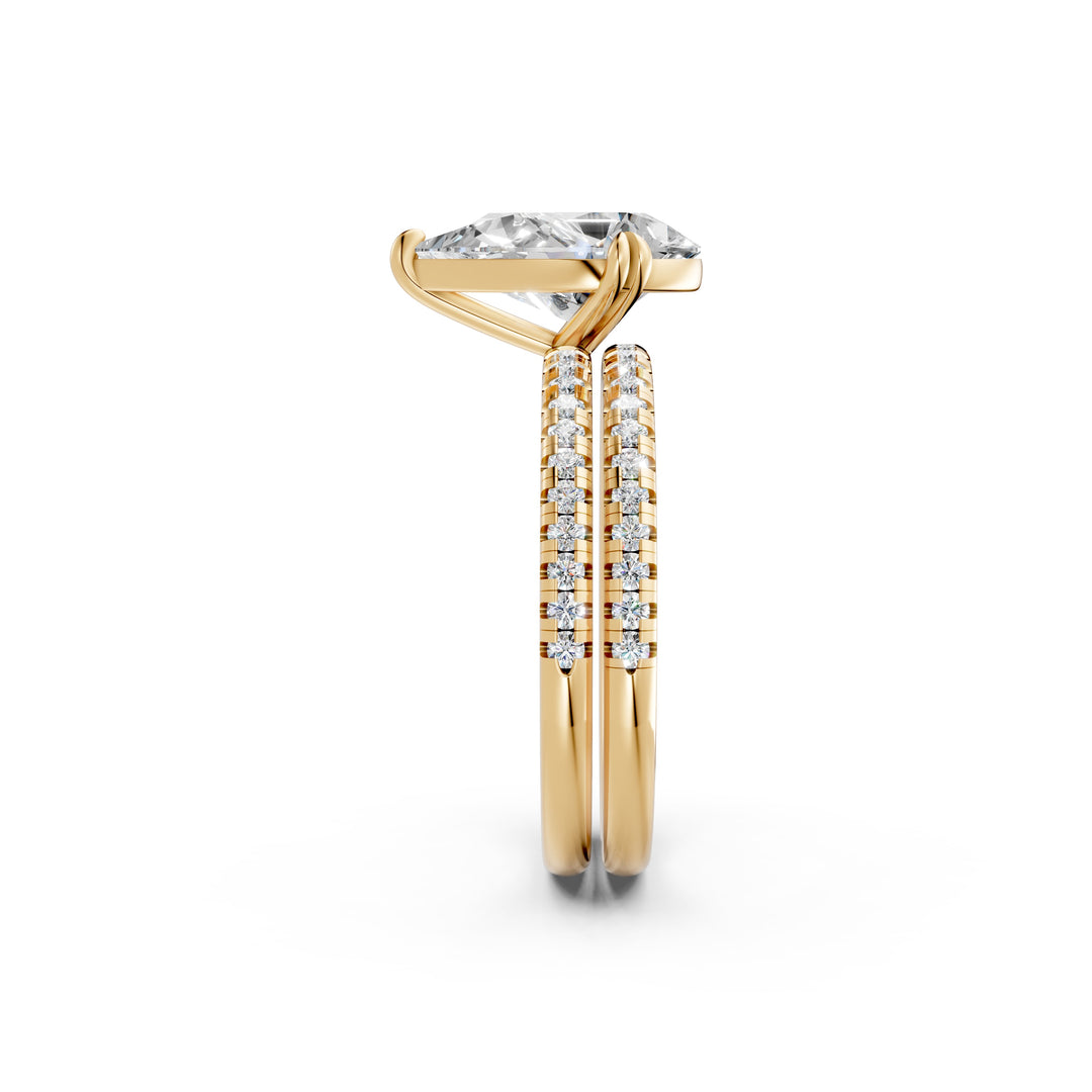 Vaara Pear Solitaire Diamond Womens Ring