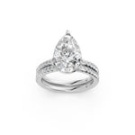 Load image into Gallery viewer, Uvya Pear Solitaire Diamond Womens Ring
