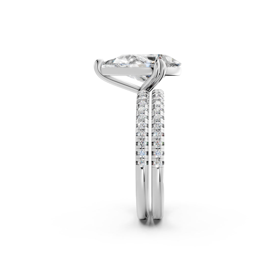 Uvya Pear Solitaire Diamond Womens Ring