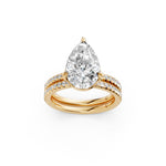Load image into Gallery viewer, Uvya Pear Solitaire Diamond Womens Ring
