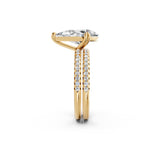Load image into Gallery viewer, Uvya Pear Solitaire Diamond Womens Ring
