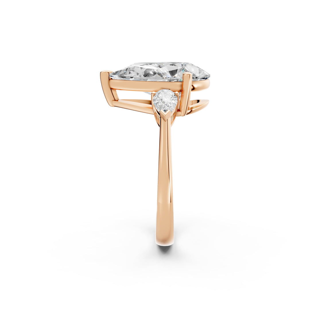 Naara Pear Solitaire Diamond Womens Ring
