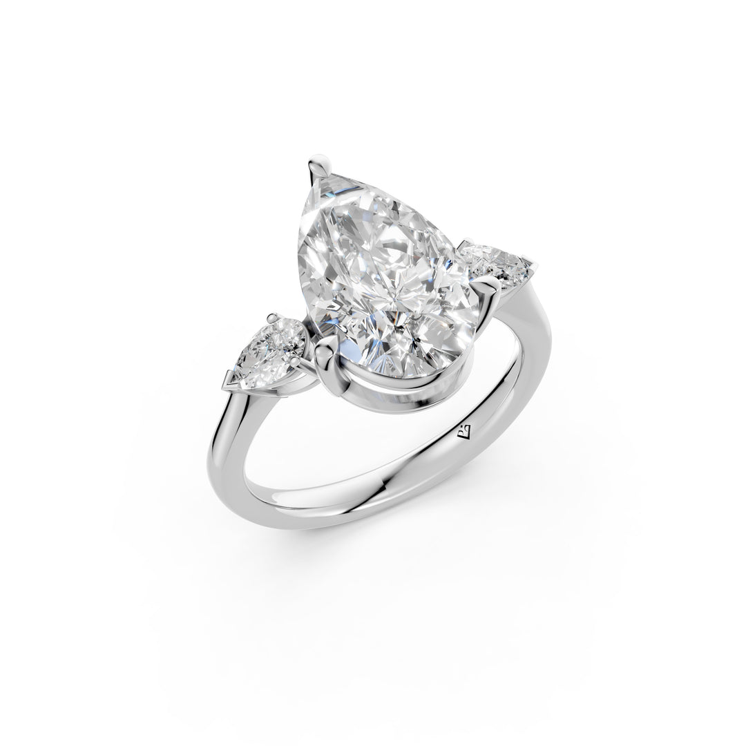Naara Pear Solitaire Diamond Womens Ring
