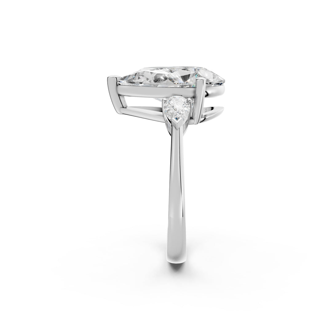 Naara Pear Solitaire Diamond Womens Ring