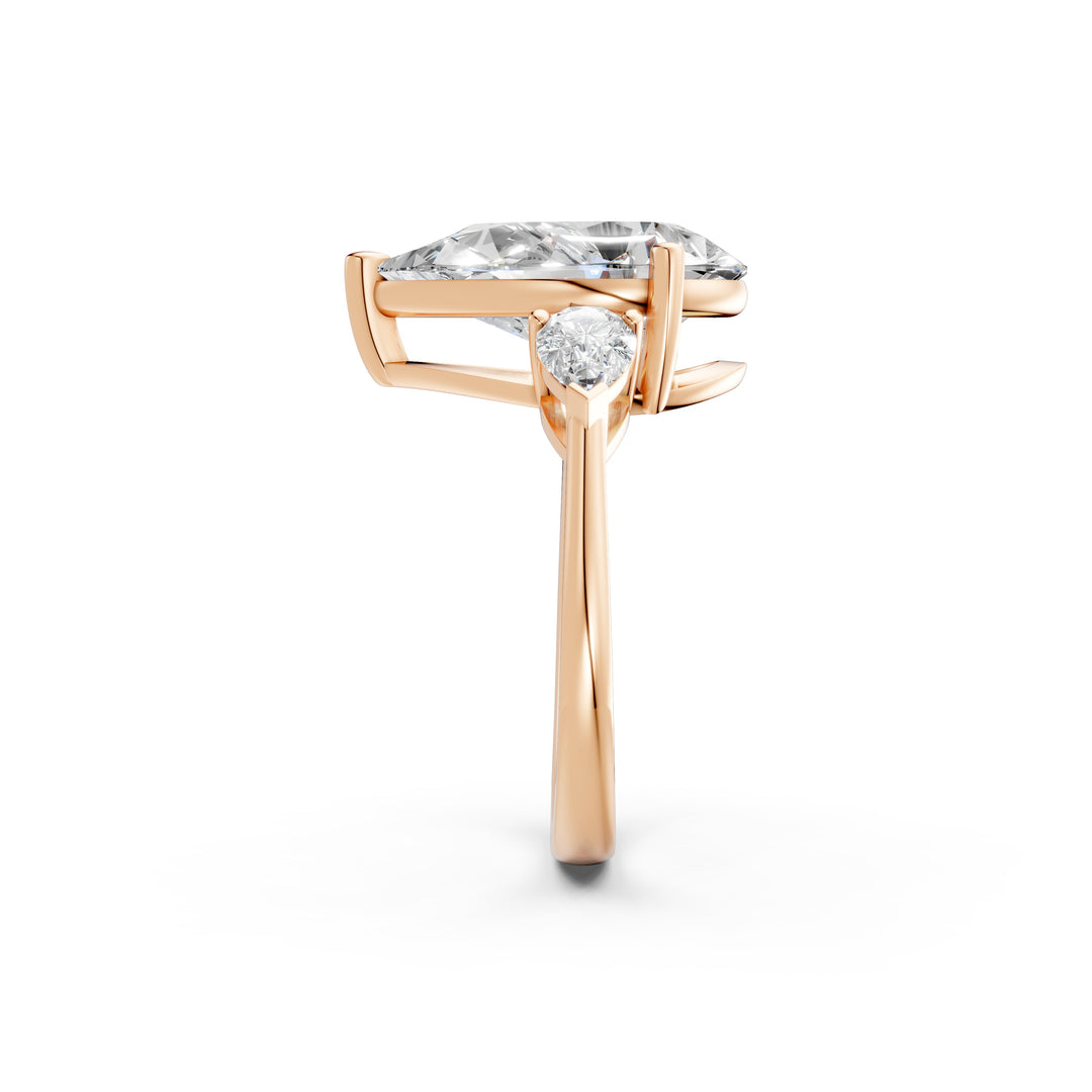 Myra Pear Solitaire Diamond Womens Ring