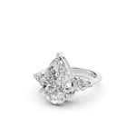 Load image into Gallery viewer, Myra Pear Solitaire Diamond Womens Ring
