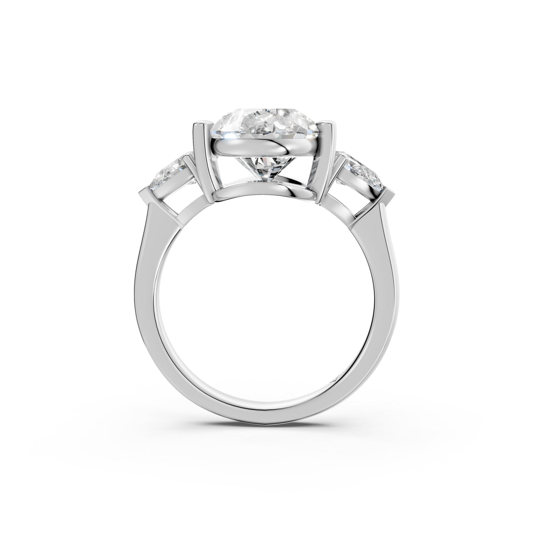 Myra Pear Solitaire Diamond Womens Ring