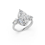 Load image into Gallery viewer, Myra Pear Solitaire Diamond Womens Ring
